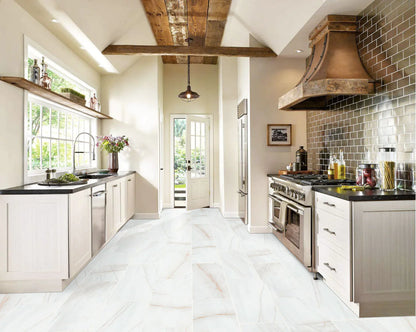 Bianco Dolomite Golden Spider Polished Floor and Wall Tile