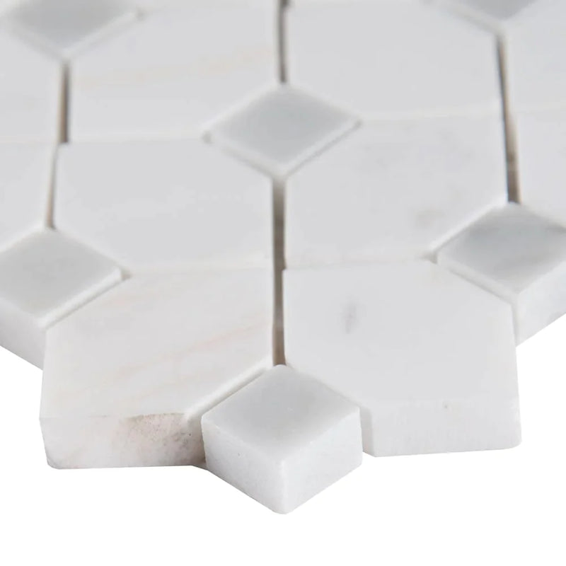 MSI Bianco Dolomite Dotty Polished Marble Mosaic Tile 12.31"x12.36"