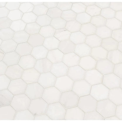 MSI Bianco Dolomite 2" Hexagon Marble Mosaic Tile 11.75"x12"