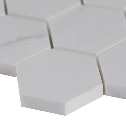 MSI Bianco Dolomite 2" Hexagon Marble Mosaic Tile 11.75"x12"