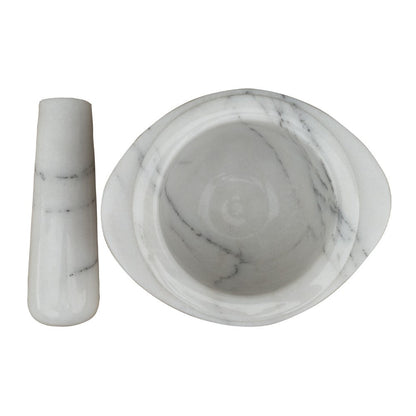 Bianco Carrara White Marble Mortar/Pestle Polished