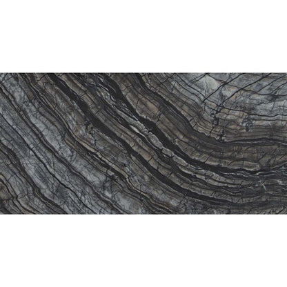 MSI Black Oak Polished Marble Wall and Floor Tile 12"x24"