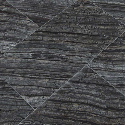 MSI Black Oak Polished Marble Wall and Floor Tile 12"x24"