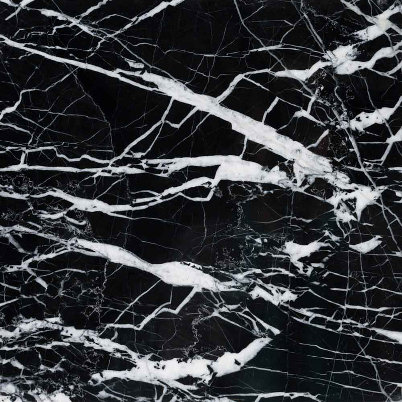 MSI Black Withvein Polished Marble Wall and Floor Tile 12"x12"