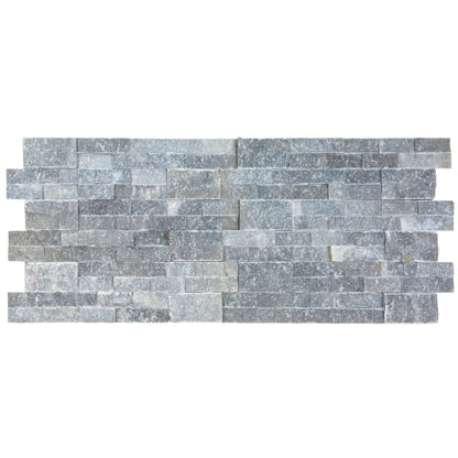 Ice Blue Ledger 3D Panel 6"x24" Split-face Natural Marble Wall Tile