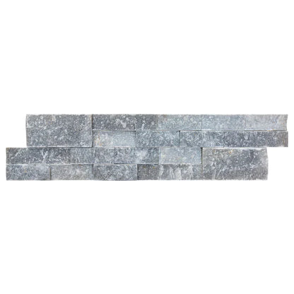 Ice Blue Ledger 3D Panel 6"x24" Split-face Natural Marble Wall Tile