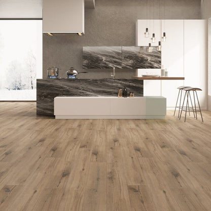 Brisa SPC Embossed 9"x60" Vinyl Flooring 7mm - Walnut Spirit