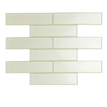 Light Sea Green 12x12 Glossy Brick Glass Mosaic Tile (5 pack, 4.83 sq ft/case) - Sample