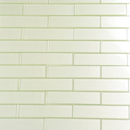 Light Sea Green 12x12 Glossy Brick Glass Mosaic Tile (5 pack, 4.83 sq ft/case) - Sample
