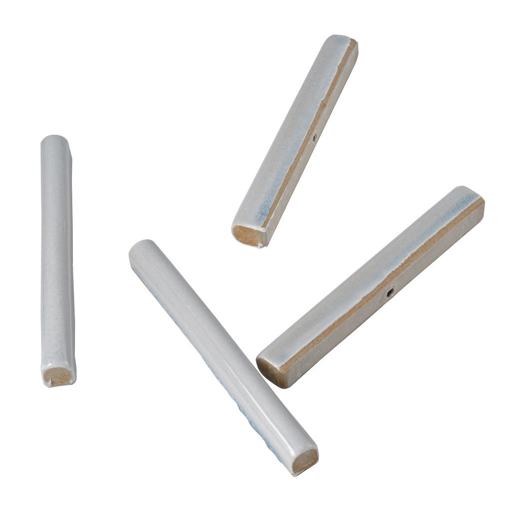 Light Stone Blue 0.6x6 Glossy Ceramic Pencil Tile Trim (10 pack, 0.25 sq ft/case)