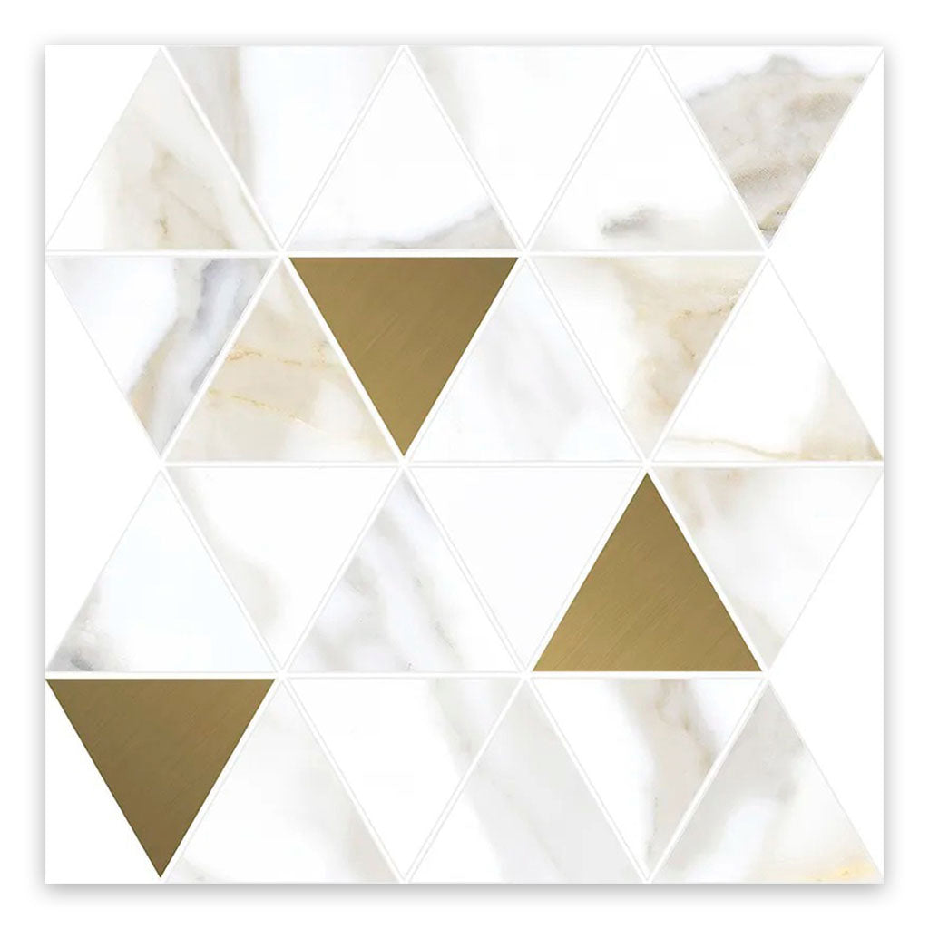 White Gold 10x11 Matte Triangle Porcelain Mosaic Tile (11 pack, 8.58 sq ft/case)