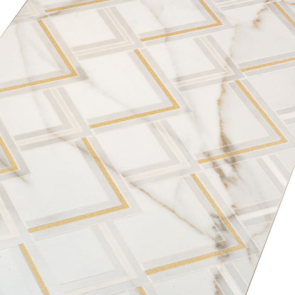 White Gold 24x48 Polished Diamond Porcelain Large Format Tile (1 pack, 7.75 sq ft/case)