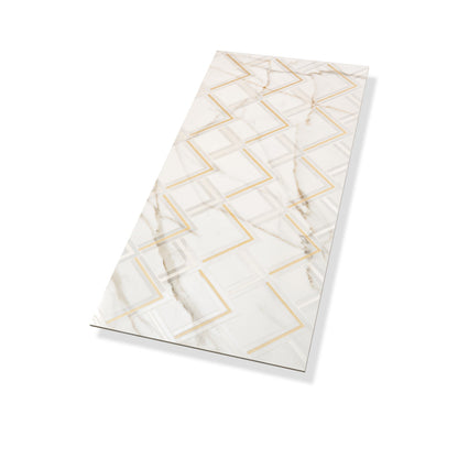 White Gold 24x48 Polished Diamond Porcelain Large Format Tile (1 pack, 7.75 sq ft/case)