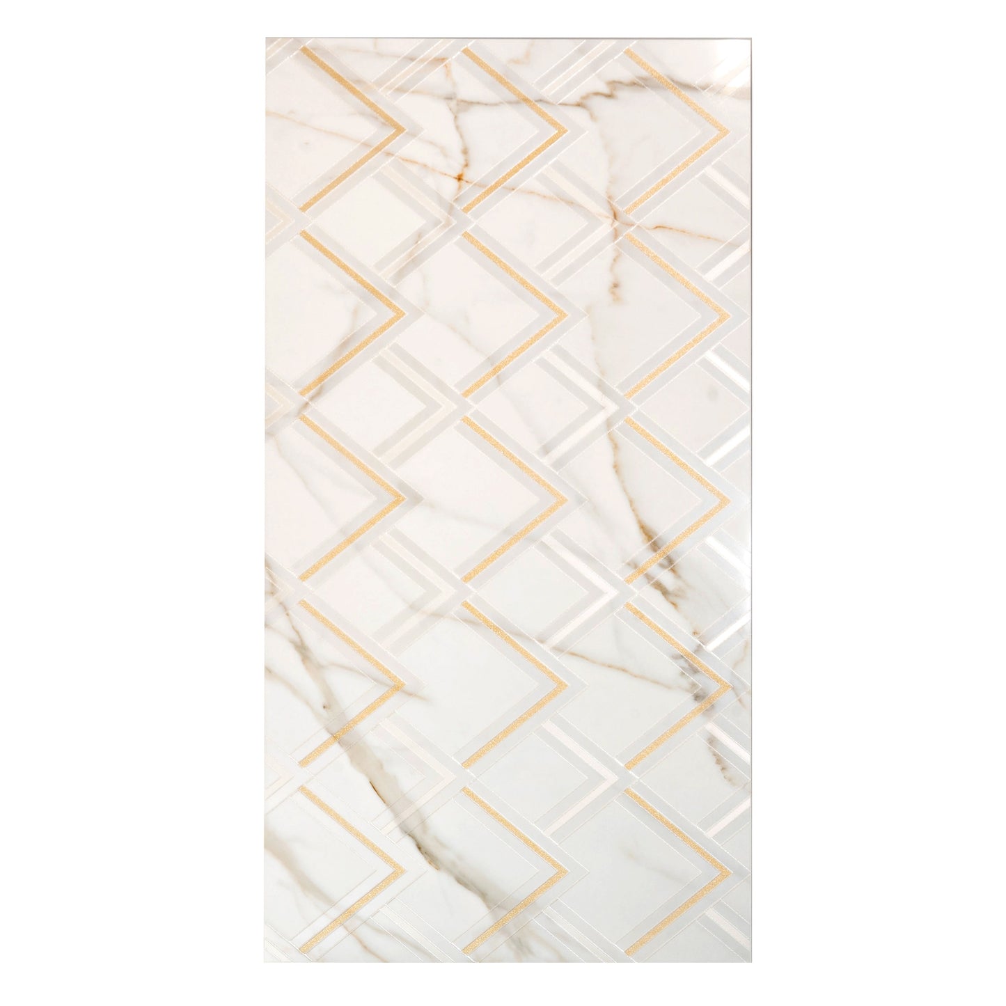 White Gold 24x48 Polished Diamond Porcelain Large Format Tile (1 pack, 7.75 sq ft/case)