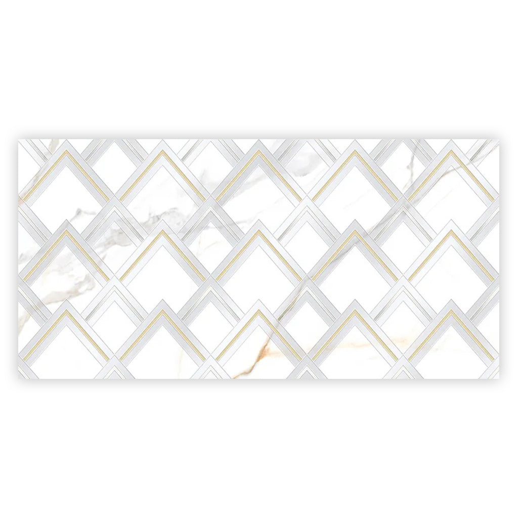 White Gold 24x48 Polished Diamond Porcelain Large Format Tile (1 pack, 7.75 sq ft/case) - Sample