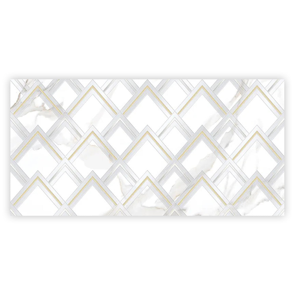 White Gold 24x48 Polished Diamond Porcelain Large Format Tile (1 pack, 7.75 sq ft/case)