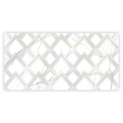 White Gold 24x48 Polished Diamond Porcelain Large Format Tile (1 pack, 7.75 sq ft/case) - Sample