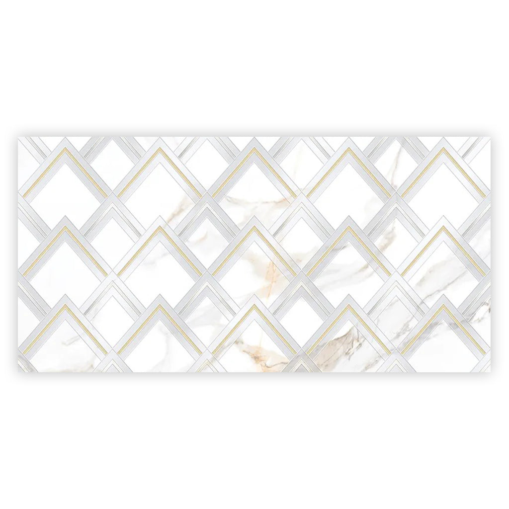 White Gold 24x48 Polished Diamond Porcelain Large Format Tile (1 pack, 7.75 sq ft/case) - Sample