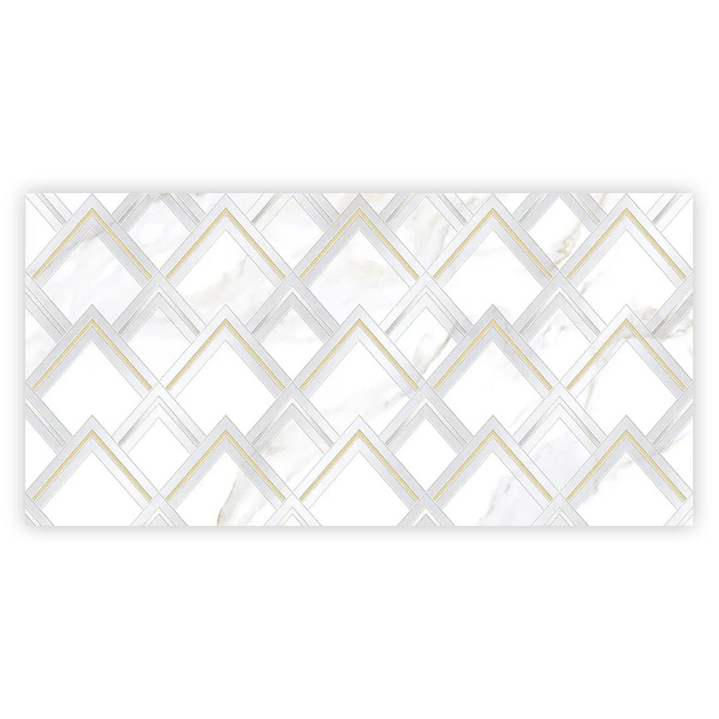 White Gold 24x48 Polished Diamond Porcelain Large Format Tile (1 pack, 7.75 sq ft/case) - Sample
