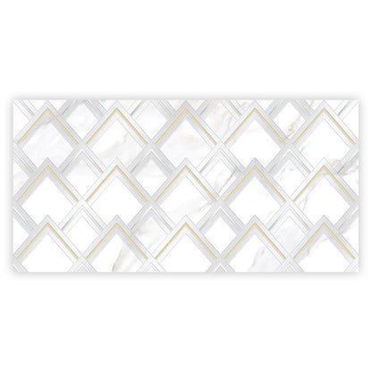 White Gold 24x48 Polished Diamond Porcelain Large Format Tile (1 pack, 7.75 sq ft/case) - Sample