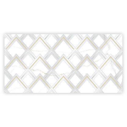 White Gold 24x48 Polished Diamond Porcelain Large Format Tile (1 pack, 7.75 sq ft/case) - Sample