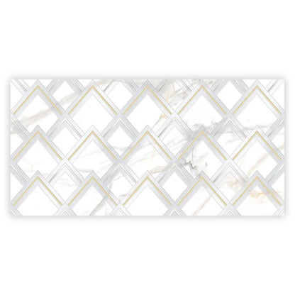 White Gold 24x48 Polished Diamond Porcelain Large Format Tile (1 pack, 7.75 sq ft/case)