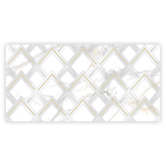 White Gold 24x48 Polished Diamond Porcelain Large Format Tile (1 pack, 7.75 sq ft/case) - Sample