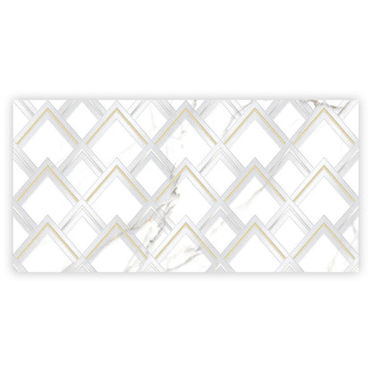 White Gold 24x48 Polished Diamond Porcelain Large Format Tile (1 pack, 7.75 sq ft/case) - Sample
