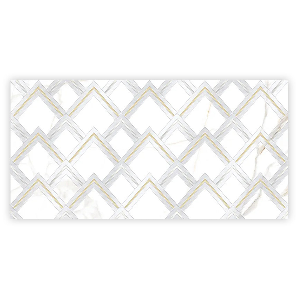 White Gold 24x48 Polished Diamond Porcelain Large Format Tile (1 pack, 7.75 sq ft/case)