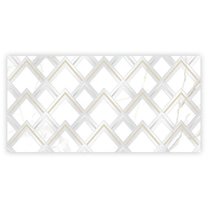 White Gold 24x48 Polished Diamond Porcelain Large Format Tile (1 pack, 7.75 sq ft/case)
