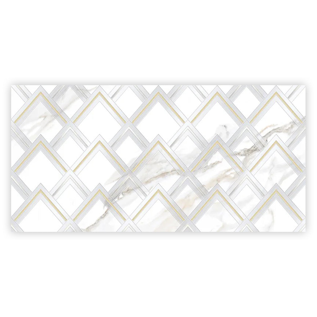 White Gold 24x48 Polished Diamond Porcelain Large Format Tile (1 pack, 7.75 sq ft/case) - Sample