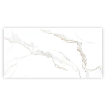 Bright White Gold 24x48 Polished Porcelain Large Format Tile (2 pack, 15.5 sq ft/case)