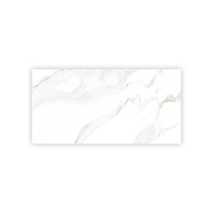 Bright White Gold 24x48 Polished Porcelain Large Format Tile (2 pack, 15.5 sq ft/case) - Sample