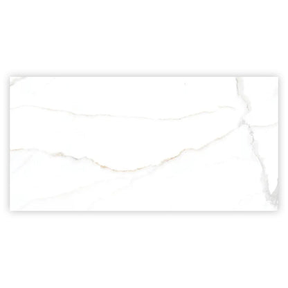 Bright White Gold 24x48 Polished Porcelain Large Format Tile (2 pack, 15.5 sq ft/case) - Sample