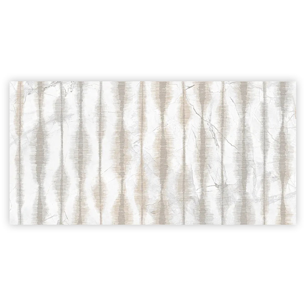 Cream beige Crisp White 24x48 Polished Porcelain Large Format Tile (1 pack, 7.75 sq ft/case)