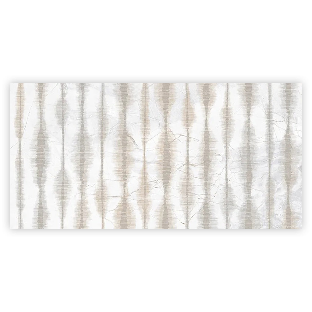 Cream beige Crisp White 24x48 Polished Porcelain Large Format Tile (1 pack, 7.75 sq ft/case)