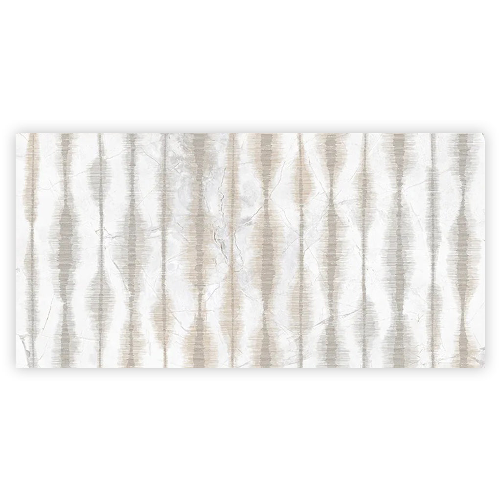 Cream beige Crisp White 24x48 Polished Porcelain Large Format Tile (1 pack, 7.75 sq ft/case)