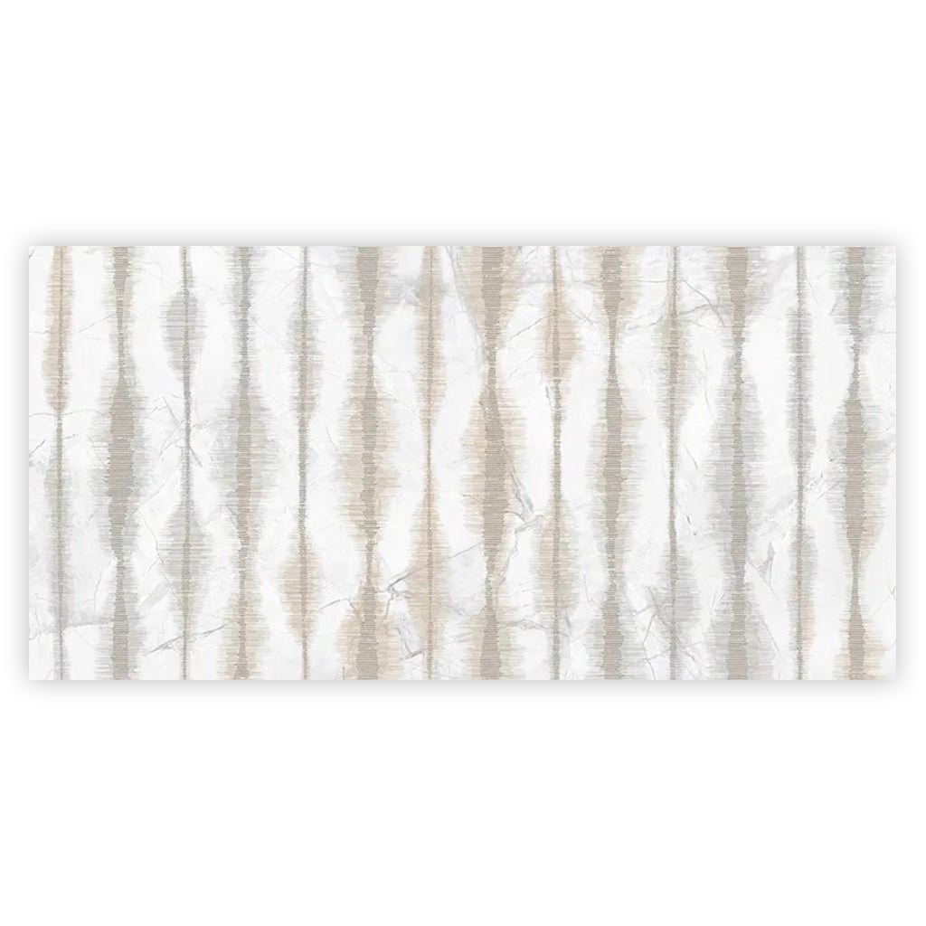 Cream beige Crisp White 24x48 Polished Porcelain Large Format Tile (1 pack, 7.75 sq ft/case) - Sample