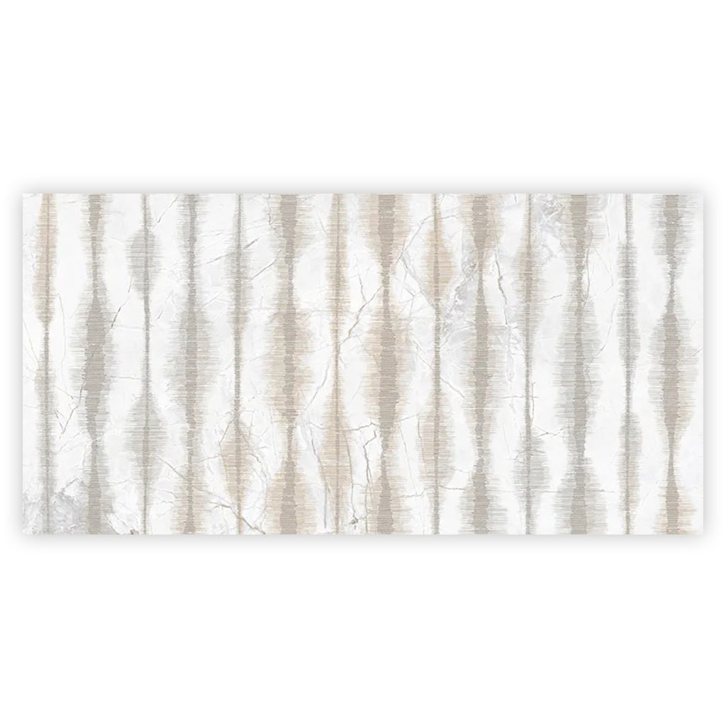 Cream beige Crisp White 24x48 Polished Porcelain Large Format Tile (1 pack, 7.75 sq ft/case) - Sample