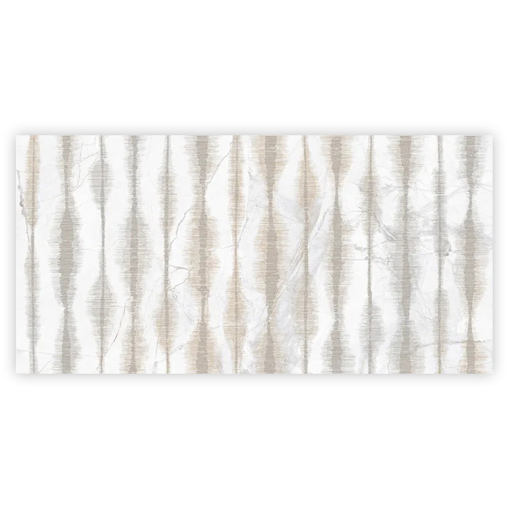 Cream beige Crisp White 24x48 Polished Porcelain Large Format Tile (1 pack, 7.75 sq ft/case)