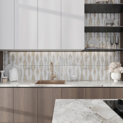 Cream beige Crisp White 24x48 Polished Porcelain Large Format Tile (1 pack, 7.75 sq ft/case)