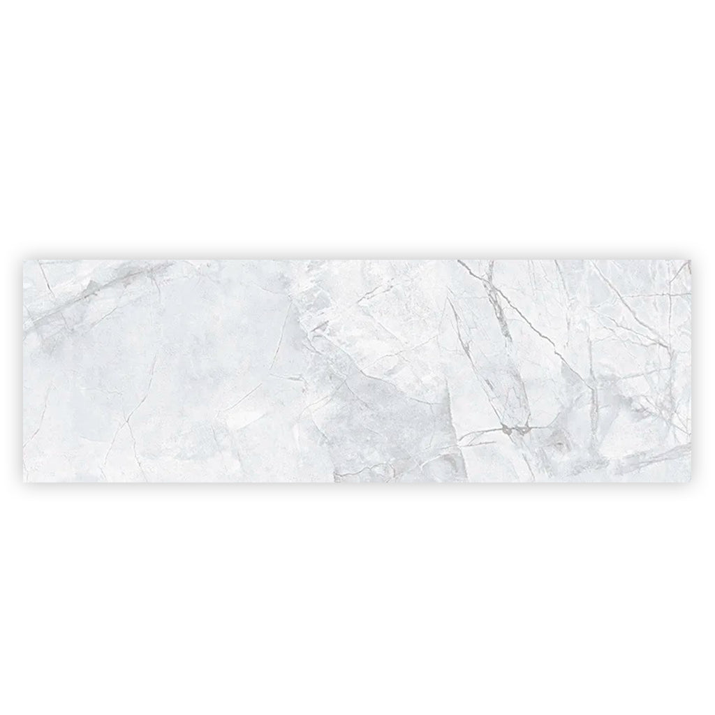 Light Grey White 16x48 Matte Ceramic Large Format Tile (3 pack, 15.5 sq ft/case)