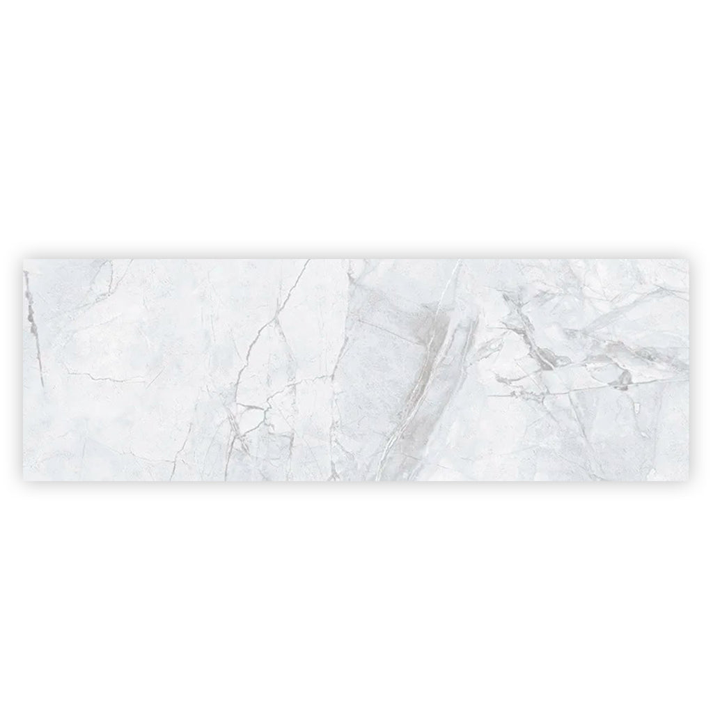 Light Grey White 16x48 Matte Ceramic Large Format Tile (3 pack, 15.5 sq ft/case)