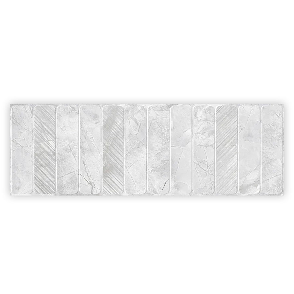 Soft Gray White 16x48 Matte Ceramic Large Format Tile (3 pack, 15.5 sq ft/case)