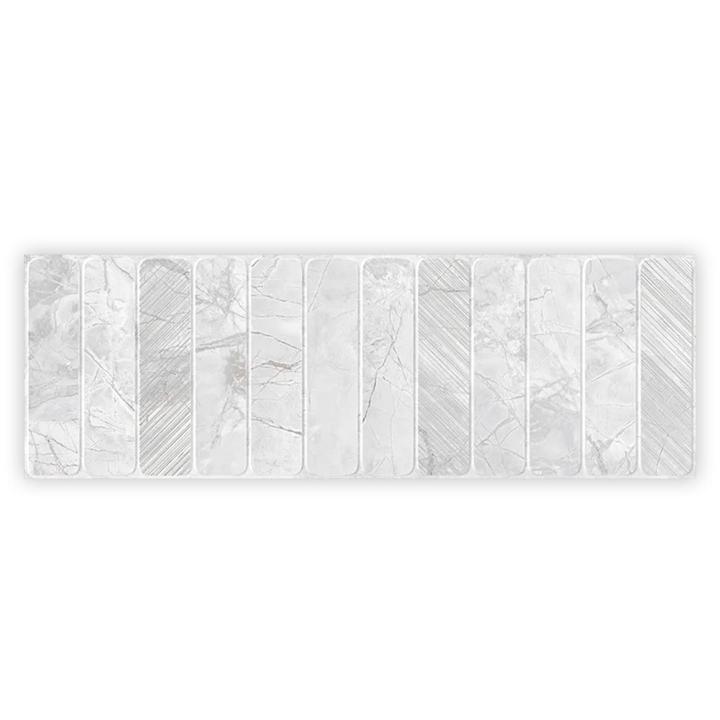 Soft Gray White 16x48 Matte Ceramic Large Format Tile (3 pack, 15.5 sq ft/case)