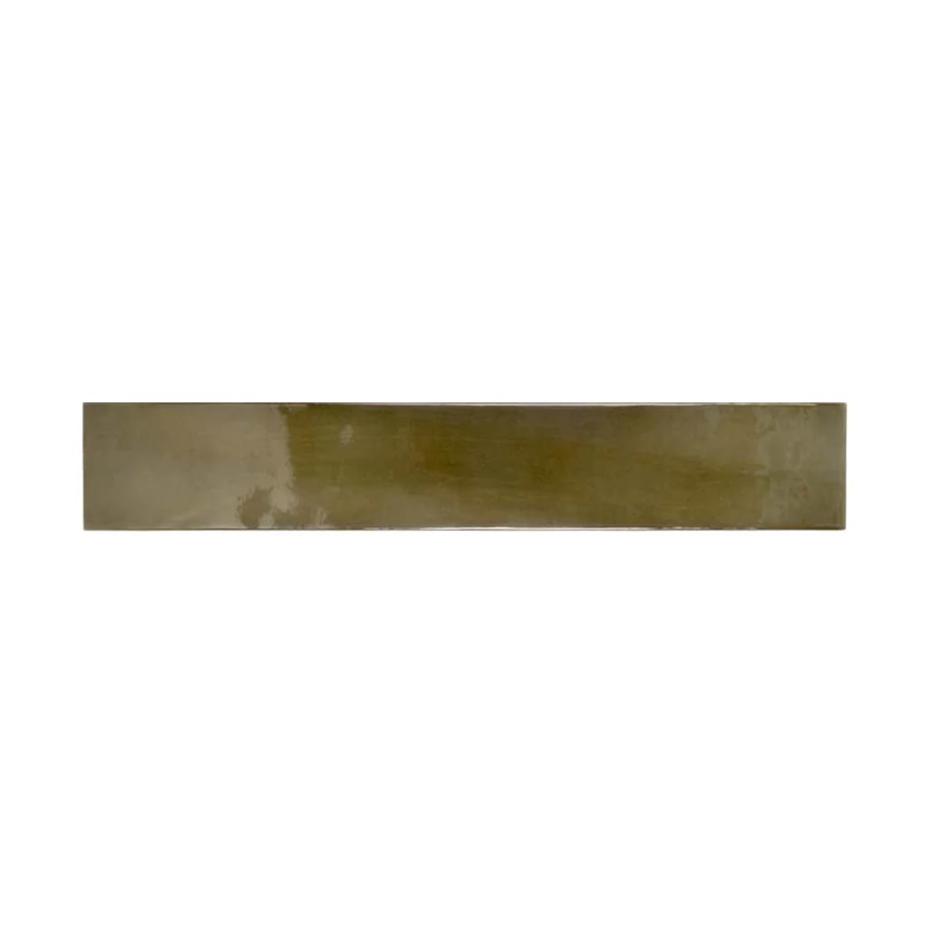 Olive Green 2.6x16 Glossy Ceramic Subway Tile (38 pack, 10.76 sq ft/case)
