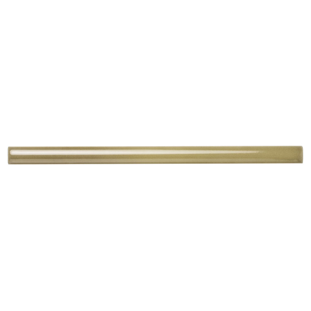 Olive Green 0.5x8 Glossy Ceramic Pencil Tile Trim (10 pack, 0.3 sq ft/case)