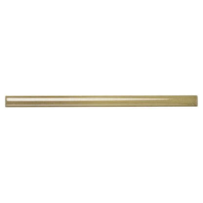 Olive Green 0.5x8 Glossy Ceramic Pencil Tile Trim (10 pack, 0.3 sq ft/case) - Sample