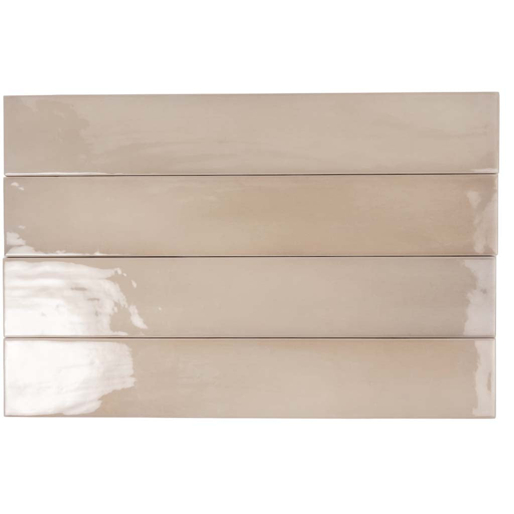 Beige 2.6x16 Glossy Ceramic Subway Tile (38 pack, 10.76 sq ft/case) - Sample