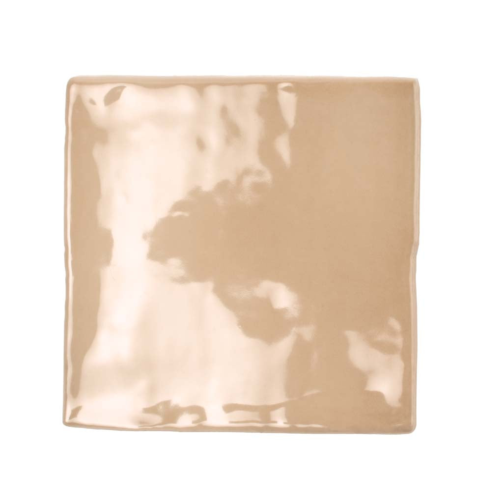 Beige 4x4 Glossy Square Ceramic Tile (60 pack, 6.48 sq ft/case)